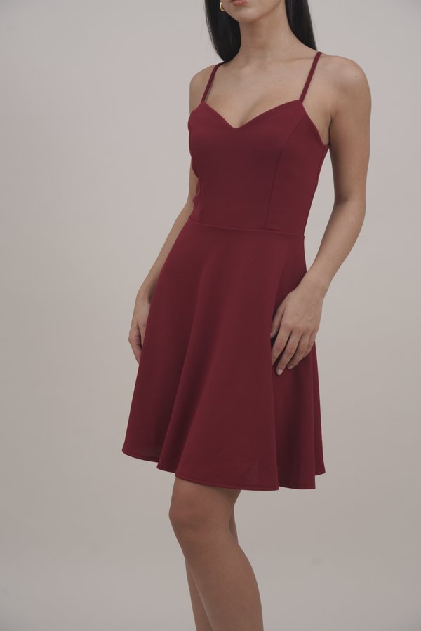 HALLIE STRAPPY SKATER - Cocktail dress / Party dress - wine3