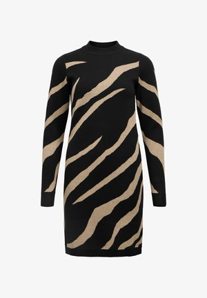 Object OBJRAY DRESS - Abito in maglia - black