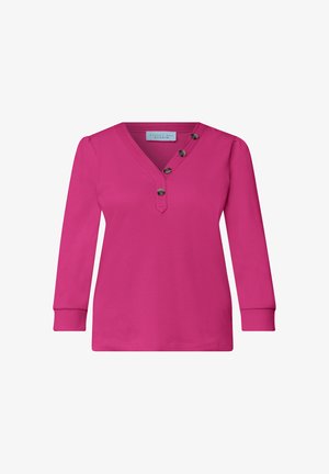 Street One Studio, 3/4-ARM SHIRT MIT V-AUSSCHNITT UND KNÖPFEN - Longsleeve - ruby raspberry