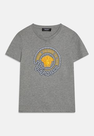 Versace MEDUSA MARINE PRINT UNISEX - Camiseta estampada - grigio melange/multicolor