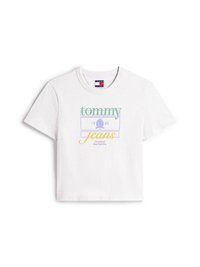 Tommy Jeans CREST FLAG TEE - T-shirt con stampa - grey