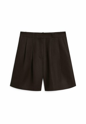 Massimo Dutti PLEATED BERMUDA - Shorts - dark brown