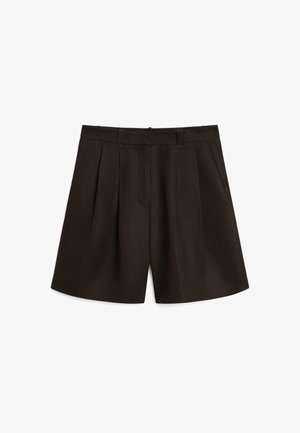 Massimo Dutti PLEATED BERMUDA - Shorts - dark brown