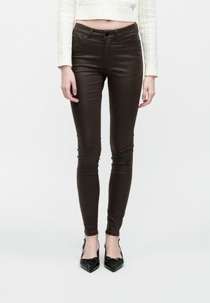 VMFLASH SKINNY PANTS - Leggings - Pantaloni - chocolate torte