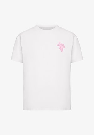 Mister Tee, CROSS TEE - Trükipildiga T-särk - white