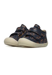 Naturino Cocoon VL Baskets Fille - Chaussures Premiers Pas Cuir Nappa Taupe, Semelle Flexible