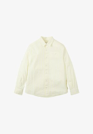 Camicia - yellow white seersucker stripe