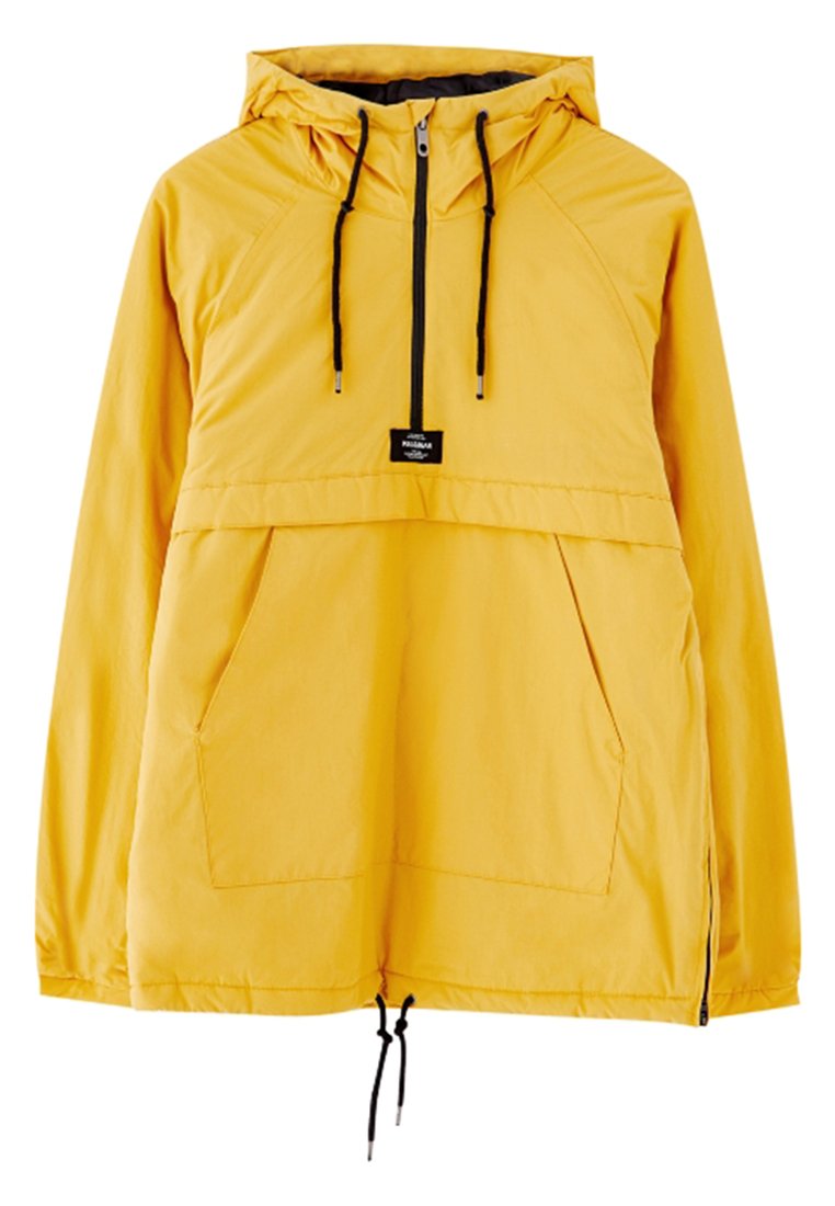 PULL&BEAR MIT BAUCHTASCHE UND KAPUZE Windbreaker yellow PULL&BEAR MIT BAUCHTASCHE UND KAPUZE Windbreaker yellow