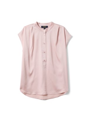 OVS, REGULAR FIT SHORT-SLEEVE BLOUSE WITH A MANDARIN COLLAR. - Blouse - light pink