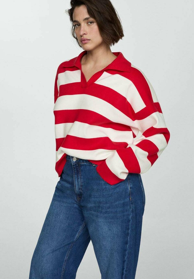 Mango Strickpullover - red