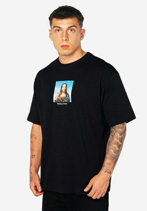 Atelier Of Faith, PRINCE OF PEACE - SALVATOR MUNDI - Print T-shirt - black