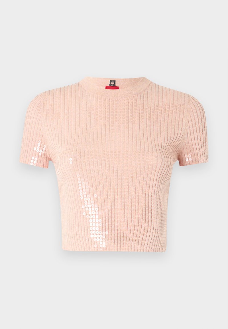 HUGO T-shirt print metallic-rood HUGO T-shirt print metallic-rood