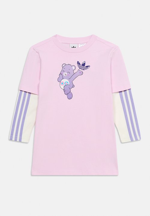 adidas TEE DRESS KIDS - Jersey dress - orchid fusion/off-white — photo 3