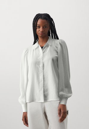 JDYRACHEL BEADED - Button-down blouse - cloud dancer