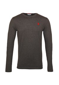 LONGSLEEVE MIT RUNDHALSAUSSCHNITT R-NECK - Langarmshirt - anthrazit