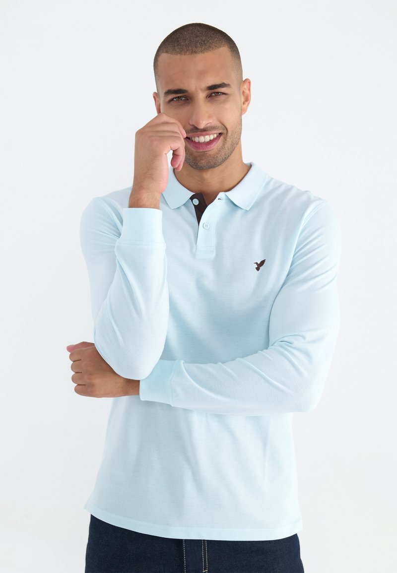 Pier One Poloshirts - mottled light blue