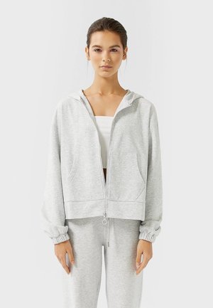 MIT REISSVERSCHLUSS - Zip-up hoodie - grey