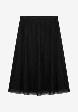 Vero Moda, SKIRT VMLAURA LOW WAIST MIDI SKIRT - Jupe trapèze - black