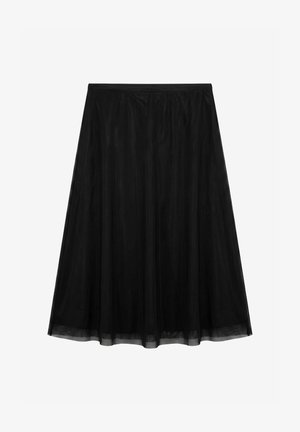 Vero Moda, SKIRT VMLAURA LOW WAIST MIDI SKIRT - Jupe trapèze - black