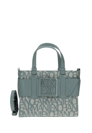 Borsa a mano - verde e beige