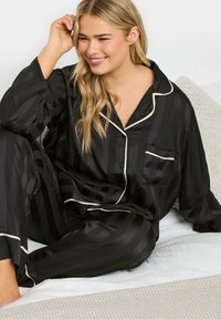 Yours Clothing STRIPE SET - Nattplagg set - black