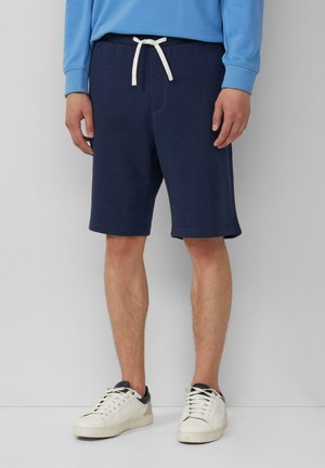 s.Oliver DETROIT-BERMUDA MIT FLAMMGARNSTRUKTUR IM RELAXED FIT - Tracksuit bottoms - tiefblau
