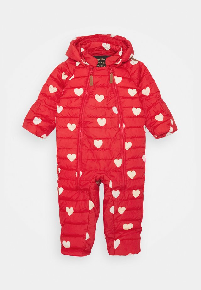 HEARTS BABY OVERALL - Skipak - red