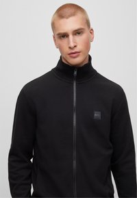 BOSS ZESTART - Sweater met rits - black