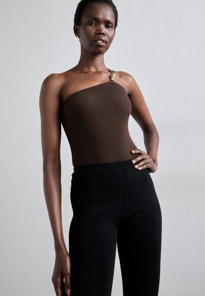 sandro PANTALON CROP MAILLE BAS FANTAISIE - Hlače - noir