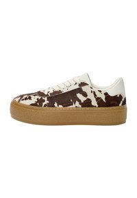Sneakers low - mottled brown
