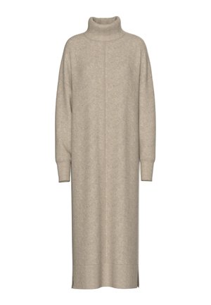 Pieces, PCMALOU ROLLNECK - Рокля тип пуловер - taupe gray