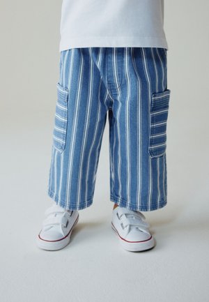 Next, Straight leg jeans - mid blue stripe