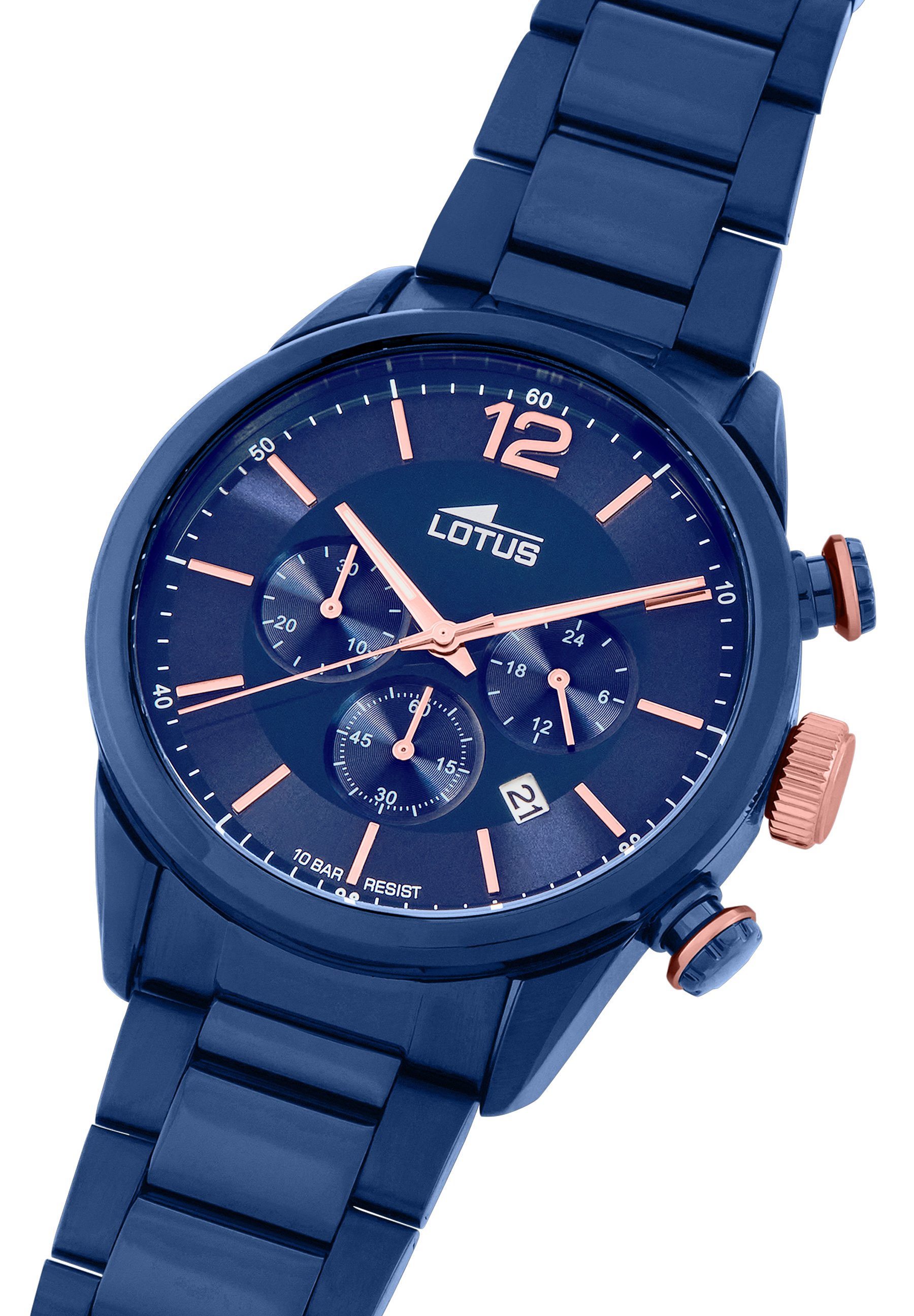 LOTUS Orologio Uomo Cronografo Chrono Blue, Modello 18690/2, Cassa Blu