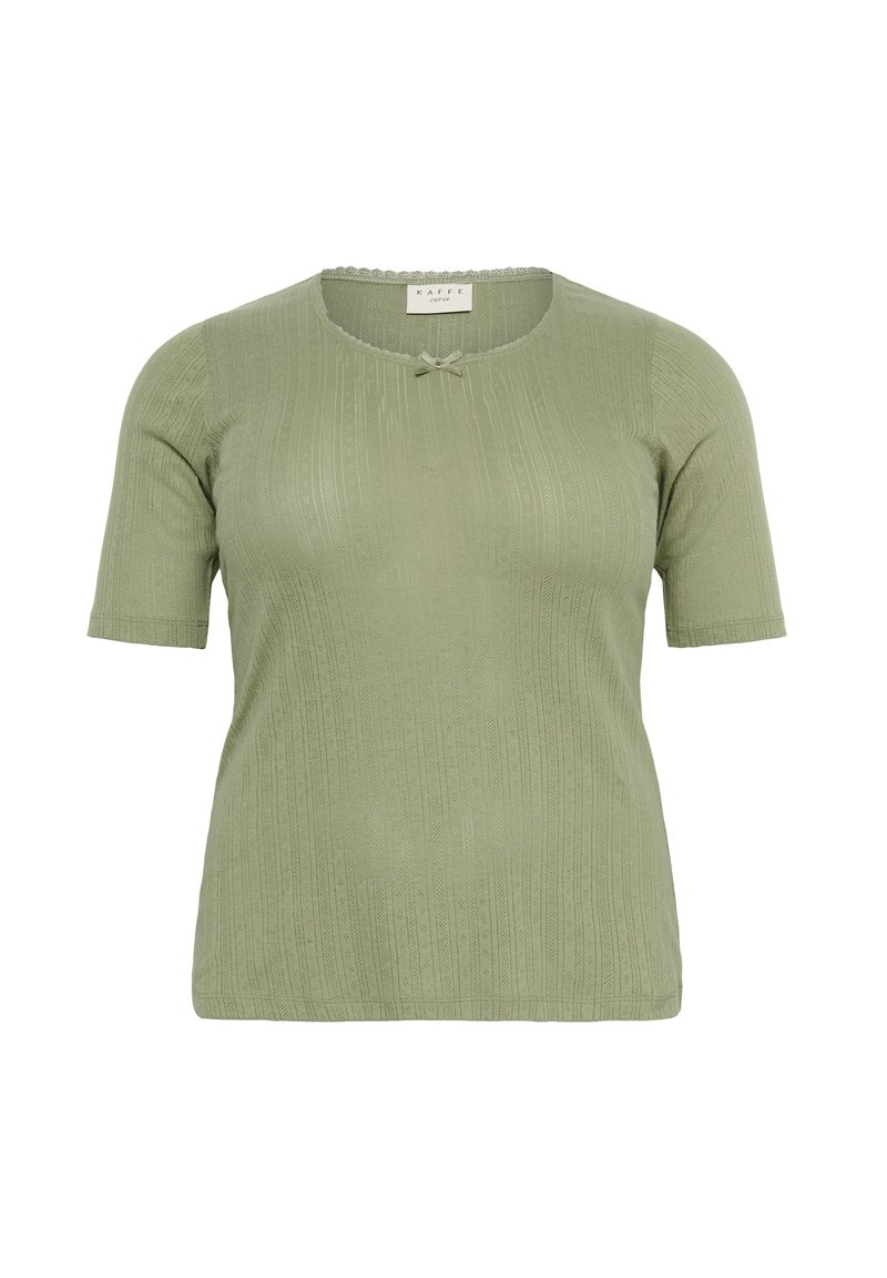 Kaffe Curve T-shirt basic groen