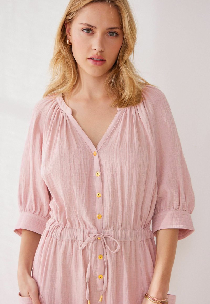 Next COTTON CRINKLE JUMPSUIT Jumpsuit pink/donkerroze Zalando.be