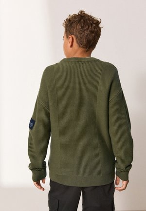 Next UTILITY CREW NECK - Strickpullover - khaki green