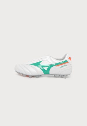 Mizuno MORELIA II ELITE UNISEX - Kopačky na pevný povrch - white/arcadia/lava orange