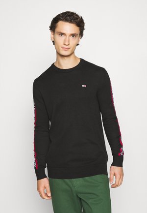 SLEEVE TAPE SWEATER - Sweatshirt - black