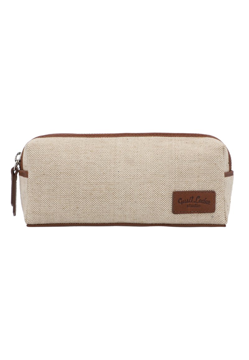 Gusti Leder - FRANKLIN - Pencil case - beige, Enlarge