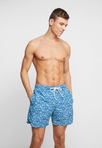 Urban Classics FLORAL SWIM SHORTS - Peldēšanas šorti - navy