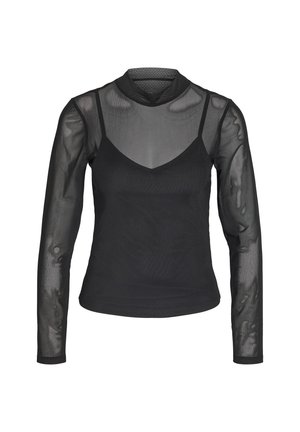 Noisy May, NMPERCY L/S MESH TOP NOOS - Μπλούζα - black