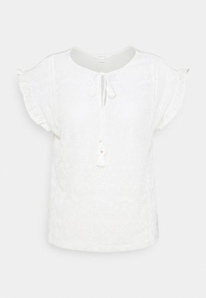 SWISS EMBROIDERY - Blus - sand
