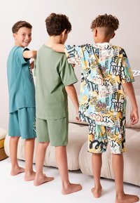 Next 3 PACK SET REGULAR FIT - Pigiama - blue green graffiti