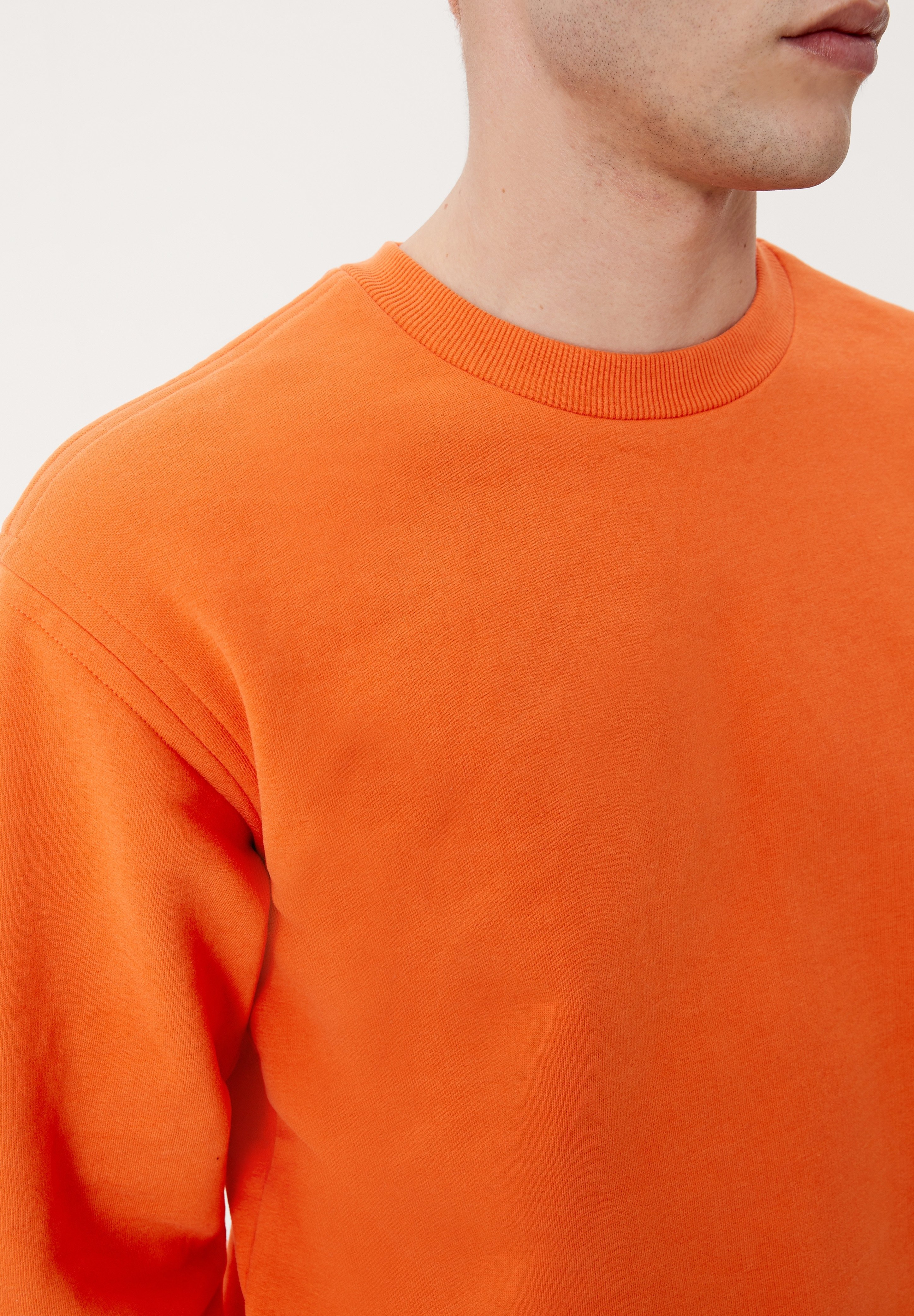 orange crewneck