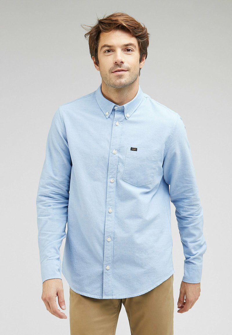 Lee BUTTON DOWN Skjorta prep blue/blåmelerad Zalando.se