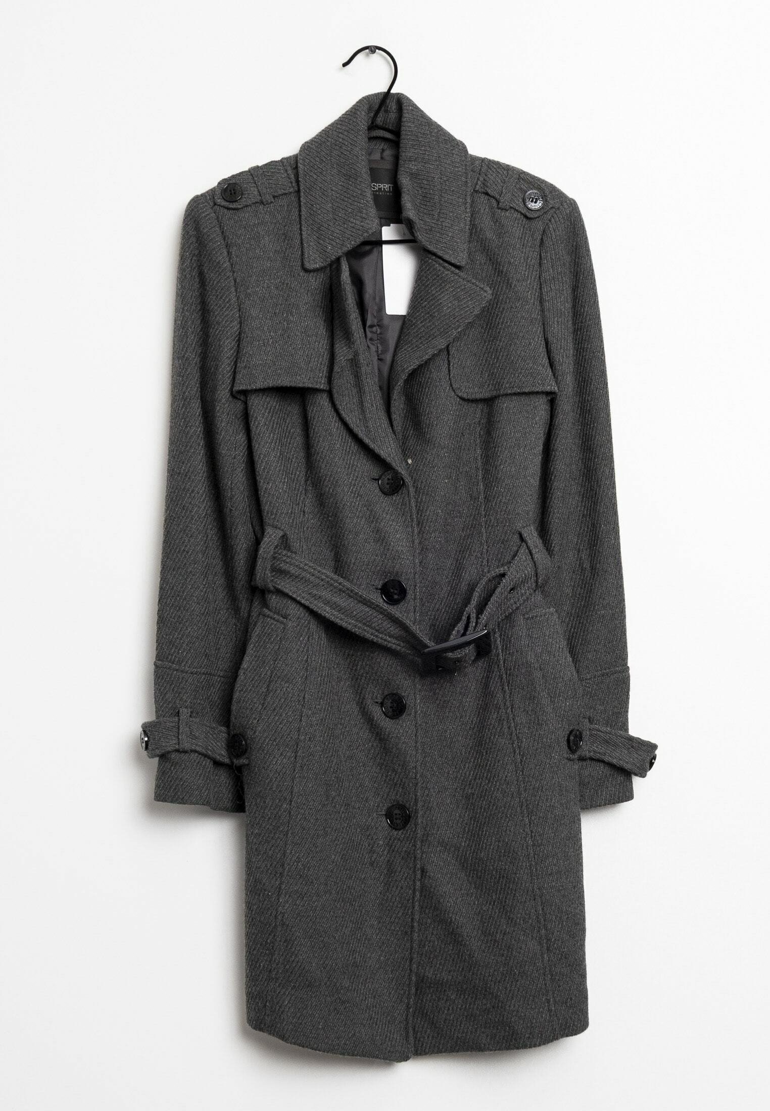Esprit Trenchcoat grey (Pre-owned) Zalando
