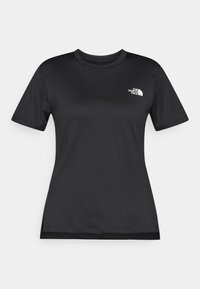 Μαύρο t-shirt με κοντά μανίκια κατασκευασμένο από απαλό ύφασμα. Διαθέτει στρογγυλή λαιμόκοψη και μικρό λευκό λογότυπο στο πάνω αριστερό μέρος του στήθους.