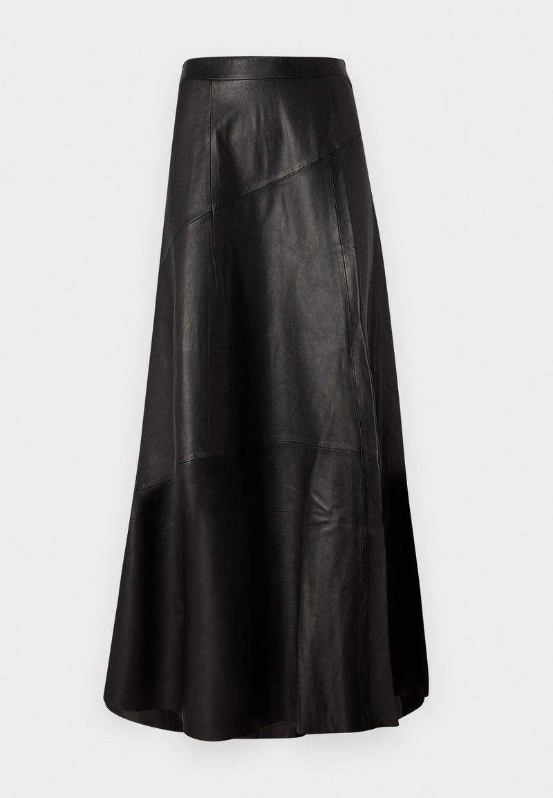Jupe Courte En Cuir Noir AllSaints Taille 10 Zippée – Style Rétro Bohème Grunge