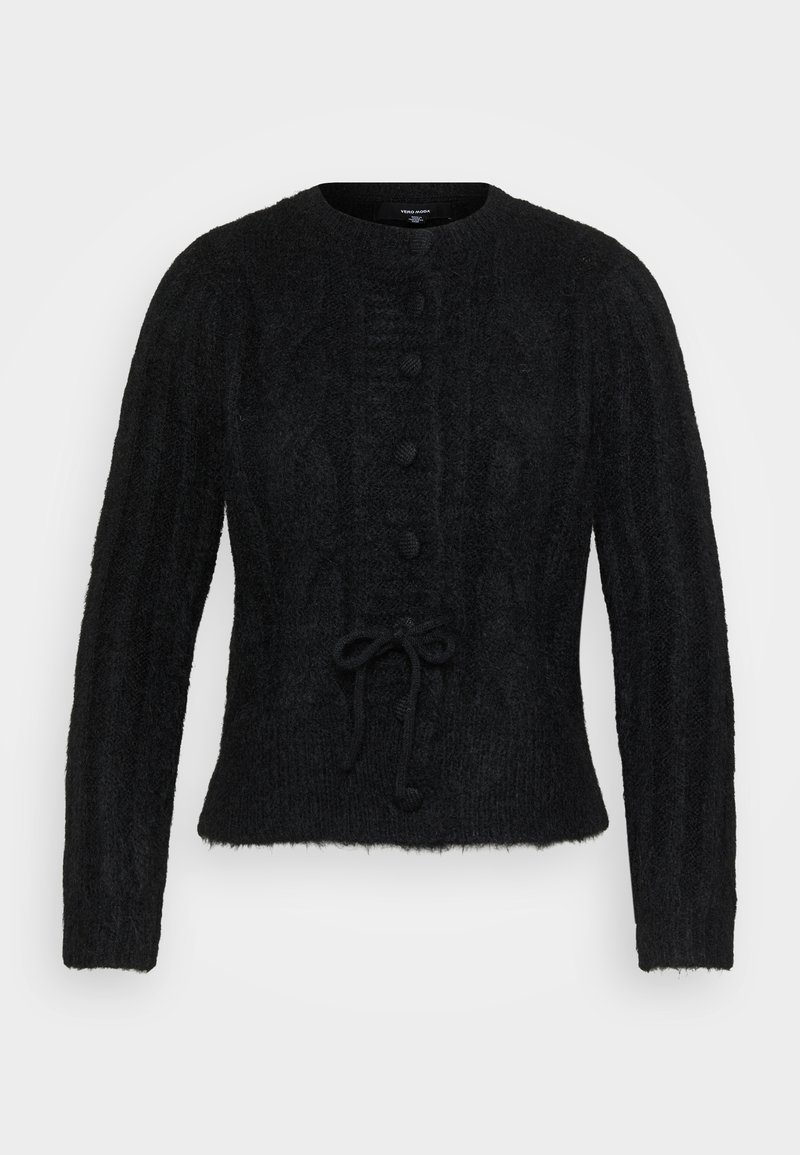Vero Moda Petite VMLISA STRING CARDIGAN - Cardigan - black/svart ...