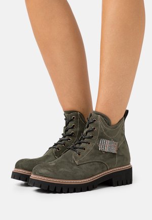 Rieker Schnürstiefelette - tanne/grau/rost